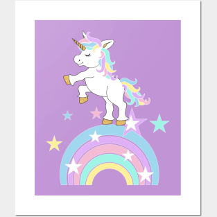 Rainbow Unicorn Posters and Art